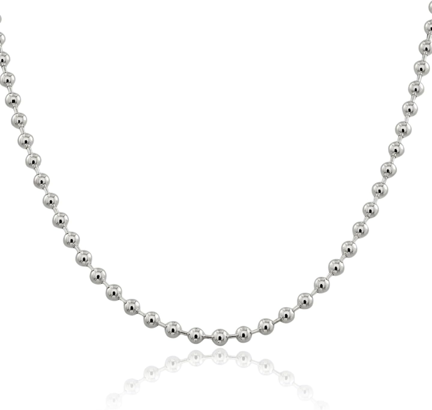 IceCarats 925 Sterling Silver 5mm Thick Ball Chain Necklace Polished