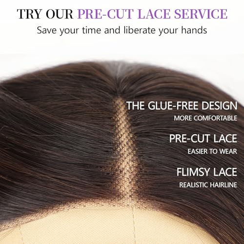 Perruque ondulée naturelle AISI HAIR avec reflets châtain méché - 3