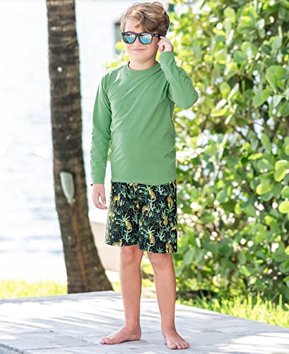 Image of RUGGEDBUTTS Baby /Toddler Boys Long Sleeve Rash Guard Swim Shirt w /UPF 50+