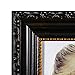 Malden International Designs 5x7 Embossed Floral Inner Border Fashion Picture Photo Frame, 7.75 (W) x 1.5 (D) x 9.75 (H), Dark Brown, Gold