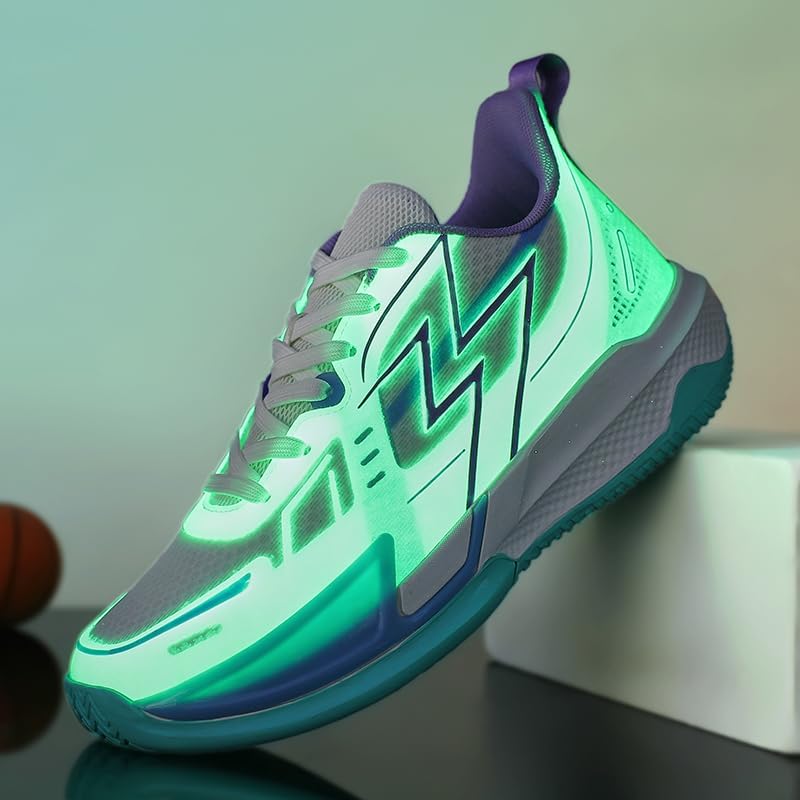 Girls Boys Basketball Shoes Youth Cushion Indoor Outdoor School Casual Comfortable Sport Non Slip Sneakers for Unisex-Child