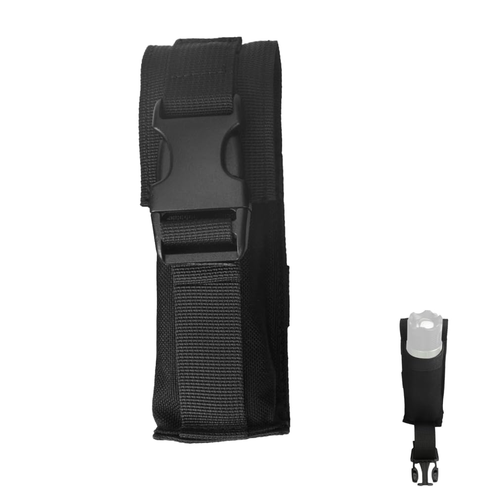 Flashlight Holster, S/M/L Nylon MOLLE Torch Holder Multitool Belt Pouch for Flashlights Spray Magazines