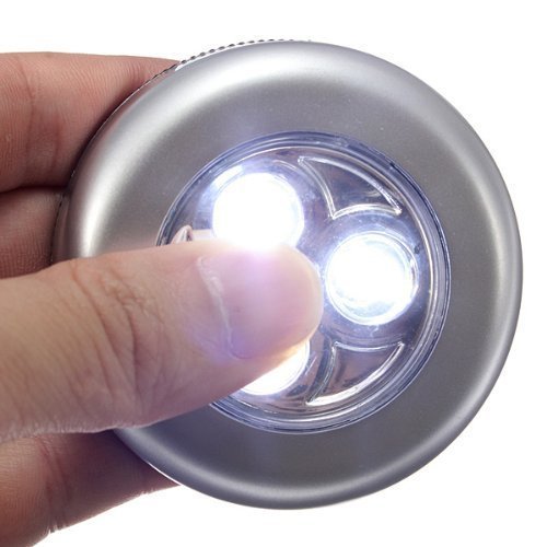 Futaba 3-Led Push Touch Lamp Mini Round Emergency Light with Stick Tape (B0162X8OUG) Amazon Price History, Amazon Price Tracker