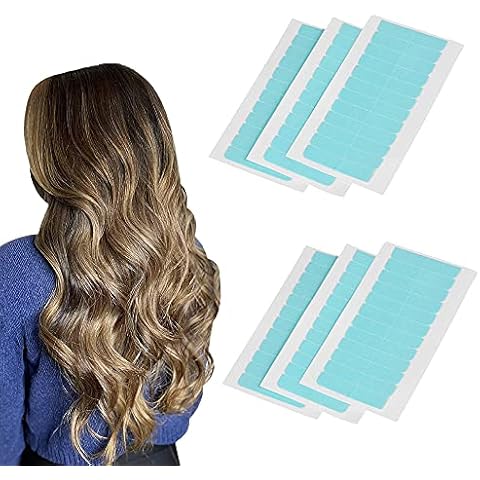 Hair Extension Tape Double Sided Adhesive 120 PCS Hair Extension Tape Tabs Double Sided Water Proof Adhesive Tape 4cm*0.8cm Hair Green Cover