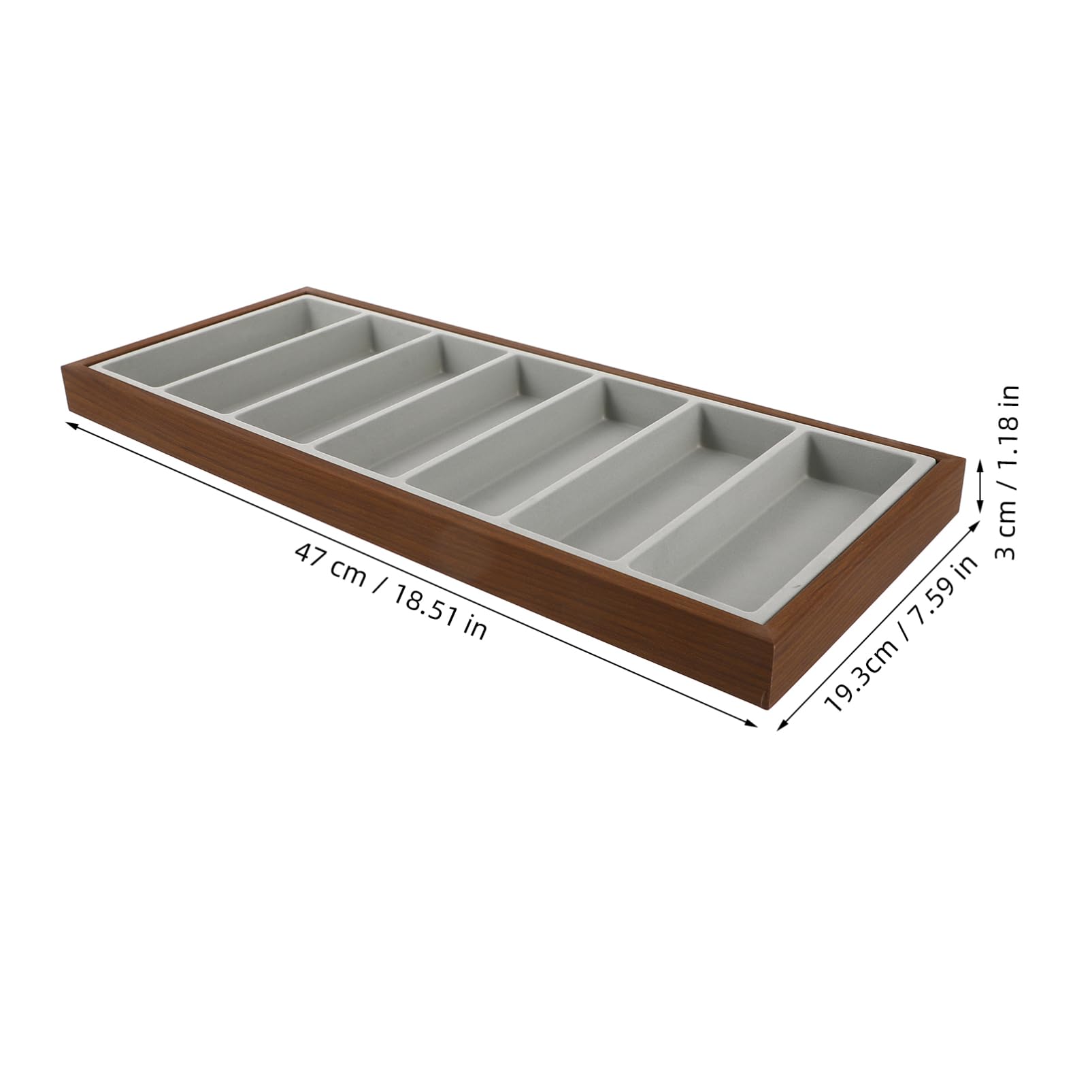 Beavorty Bandeja Organizadora para Gafas de Sol de Madera 7 Compartimentos