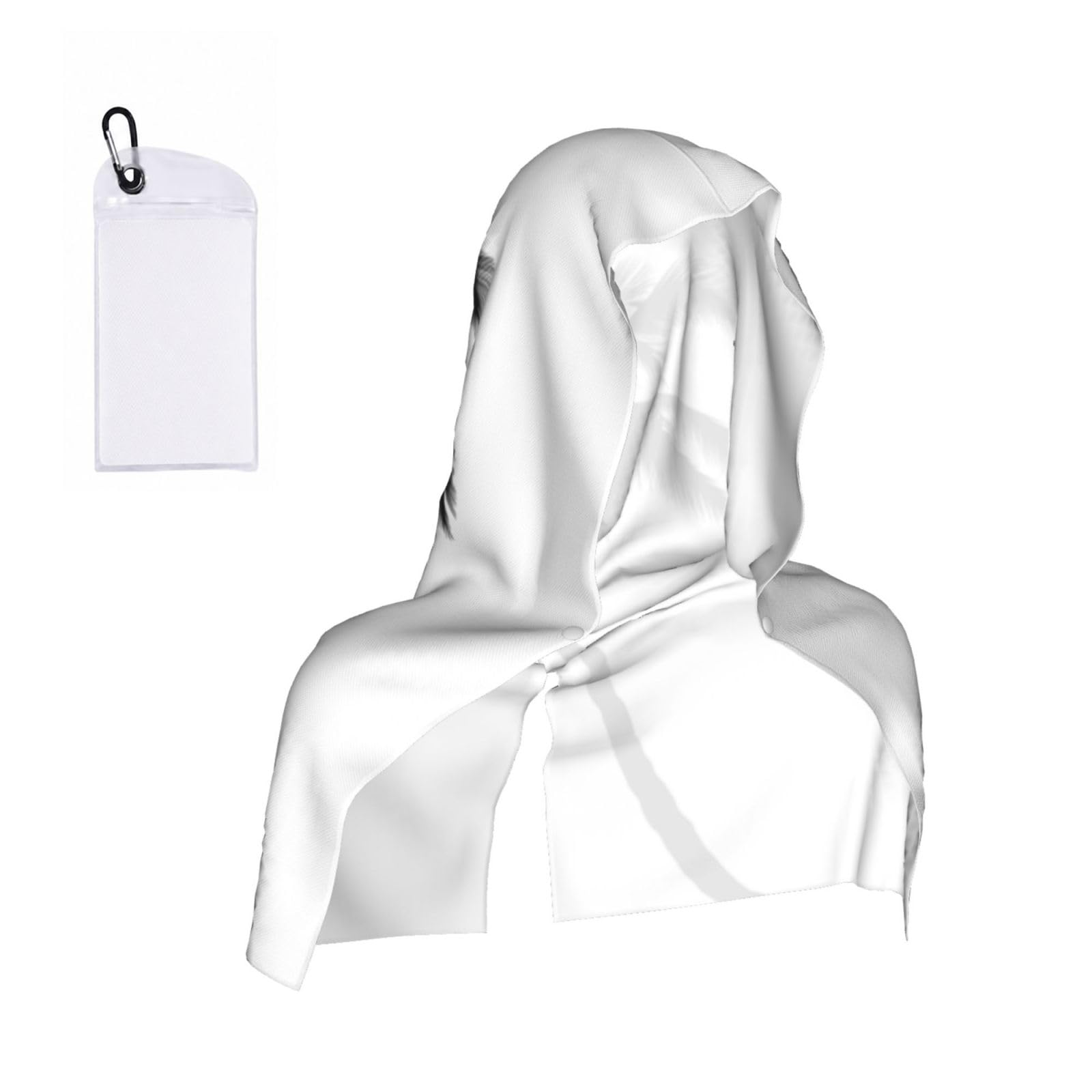 DUWAA Palm Tree Print Cooling Hooded Sports Towel, 30×60cm Quick Drying Summer Cool Head Wrap For Neck And Face