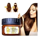77JOK Magical Hair Treatment Mask - Advanced Molecular Hair Roots Treatment Professtional Hair Conditioner 5 Seconds to Restore Soft Hair Deep Conditioner Suitable for Dry & Damaged Hair (A-60ML)