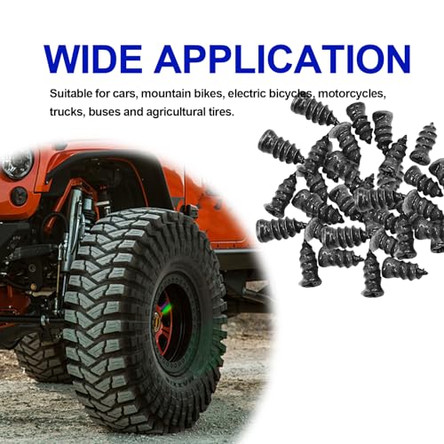 Image of Tire Repair Nails,Tire Screw Plug Fast Tool Self-Service Tire Repair Nail,for Car, Truck, Jeep,Tractor, Motorcycle, ATV tire Puncture Repair,Vacuum Tyre Repair Screws Fast Repair Kits (60)