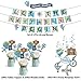 52 PCS Travel Themed Party Decorations Set Let the Adventure Begin Banner Centerpieces Sticks Hanging Swirls for Bon Voyage Retirement Farewell Party World Awaits Birthday Baby Shower Decor Supplie