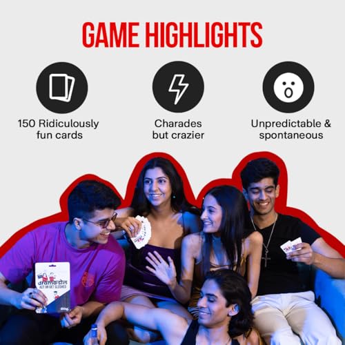 Image of Dring Dramadol - Act or Get Sloshed (150 Cards | Multicolur) - The Wildest House Party Game of India for Adults | Super Fun Card Game for Friends | Perfect for Birthday, Bachelor & Gifts for Friends |