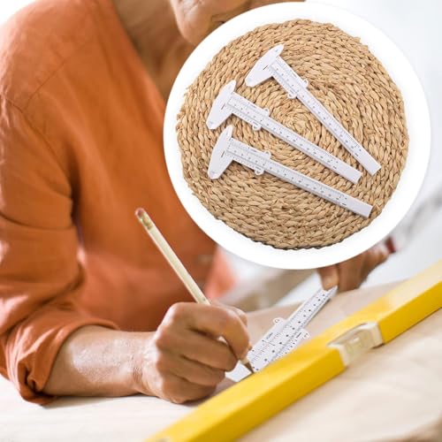 Digitaler Messschieber,Klassischer Messschieber 3 PCS 150mm 6 Zoll Kunststoff Schieblehre Augenbraue Messlineal Digitaler Messschieber Analog Schieblehre für Augenbraue Schmuck Mess Student Büro