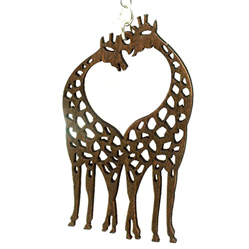 Green Tree "Giraffe" Renewable Natural Wood Earrings2