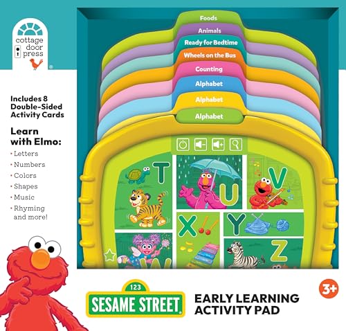 Image of Sesame Street Early Learning Activity Pad - Read,Play, Press & Learn: ABCs, Numbers, Counting, Animals, Colors, Shapes, Music, Rhyming