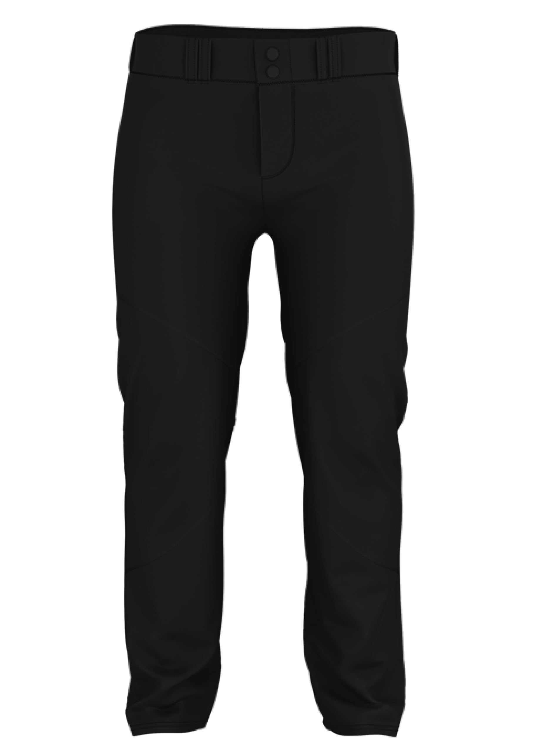 Alleson Athletic Men's Crush Premier Baseball Pant, Black, 3XL