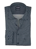 OLYMP Herren Oberhemd Langarm 103814,Digitaldruck auf p/d Dobby,466 Comfort Fit 20,New Kent,Marine 18,44