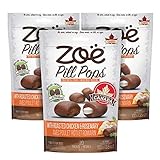 Zoe Zoë Pill Pops for Dogs, Roasted Chicken with Rosemary Recipe, 3 Pack - All Natural Healthy Dog Treats to Hide Medication
