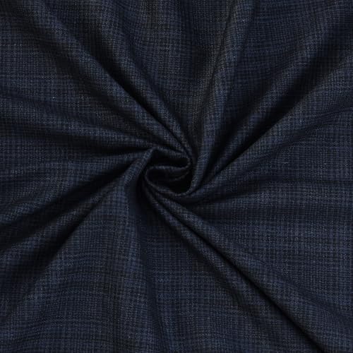 Image of BIGREAMS Unstitched Checkered Suiting Luxury Pants Fabric for Men - 1.5 Meter Pant Piece | Premium Blended Material | Soft Finish | Ideal for Formal Trousers