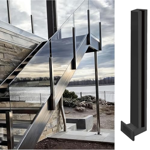 Balaustrada de 90 cm para escaleras y kit de abrazadera lateral