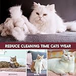 DENTRUN Cat Hair Sticky Onesie, Recovery Suit for Female Male After Surgery, Kitten Surgical Cone Alternative Shirt, Hair Spreading Prevent Clothes, Pajama Apparel, Red XXL - Image 5