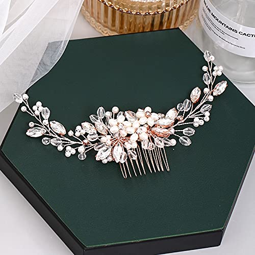 Peinetas de perlas de cristal como regalo inolvidable de boda 3