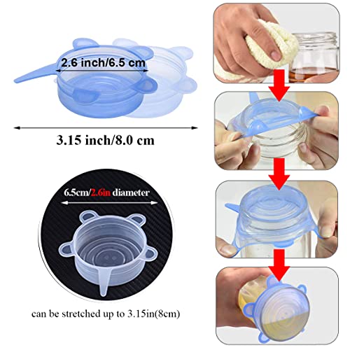 Adpartner Silicone Can Lids (10 Pack, All 2.6'' Diameter), Reusable Silicone Stretch Lids For Pet Food Cans, Bpa-Free Silicone Seal Can Covers For Yogurt Jars Soda Regular Mason Jars Canned Pet Foods #TOP2