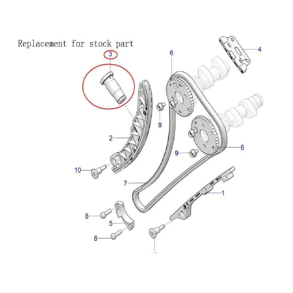 Tendicatena manuale for camme di distribuzione adatto for P RZR 570 Tail/Crew ACE(Blue)