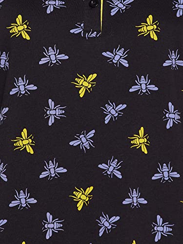 Image of Clovia Cotton Women's Fly Print Top & Solid Pajama Set