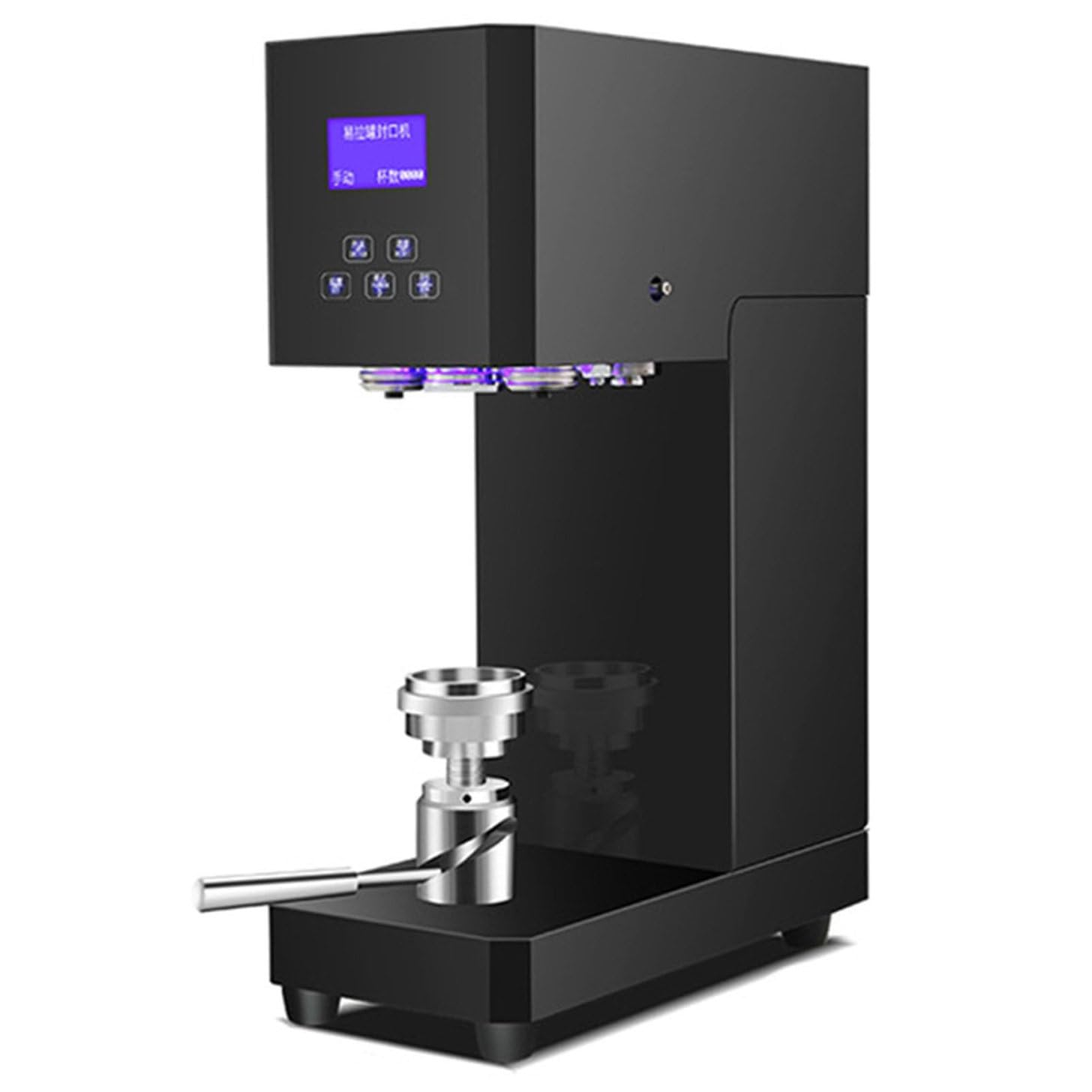 ASerZenith Commercial Automatic Can Sealer Machine With Counting Function For Bars, Cafes, And Beverage Stores,Black