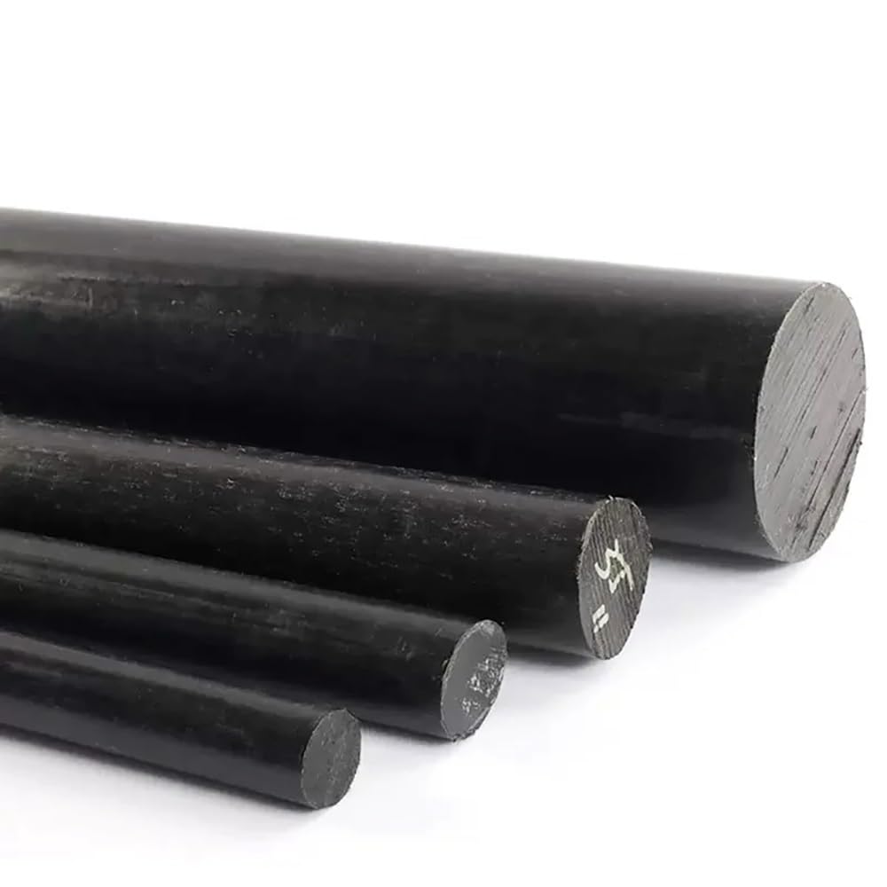 TonuuoDC 1 Pc Black PA6 Nylon Rod - 10-100mm Dia, 500mm Length Wear-Resistant Solid Plastic Bar for Gears & Machinery Parts(30mm)