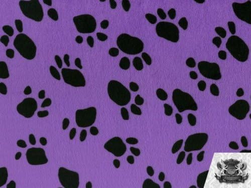 The Yard - Tela de piel sintética con estampado de pata de Velboa The Yard - Tela de piel sintética con estampado de pata de Velboa