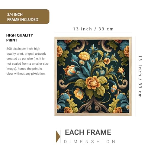 Image of kotart Aesthetic Modern Wall Decor Paintings with Frame for Home Decoration - Painting for Living Room Bedroom - Painting for Wall Decoration Set of 4 (Art 9, Big (13x17 or 13x13 inch))
