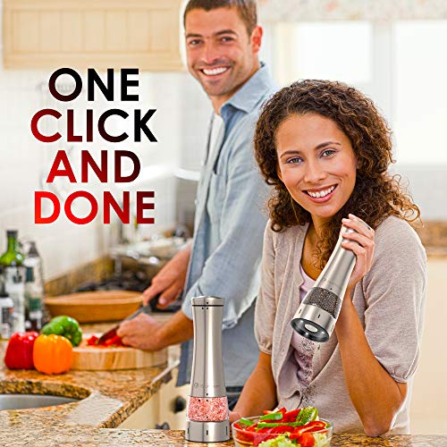 Macina sale e pepe elettrico SET di 2 pezzi con