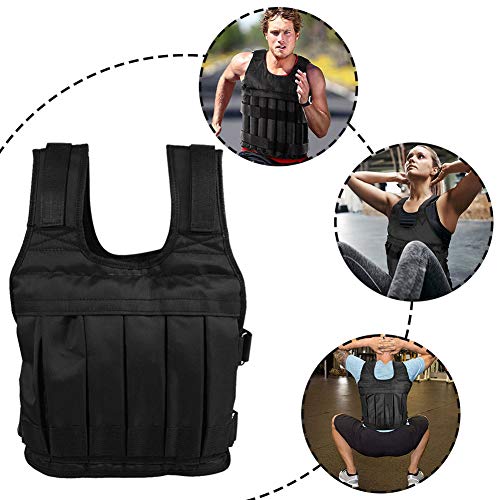 Gilet Pesi Regolabile, Vestibilità Personalizzabile Giubbotto Allenamento 50kg con Carico Regolabile for Atleti Fitness Corsa Outdoor