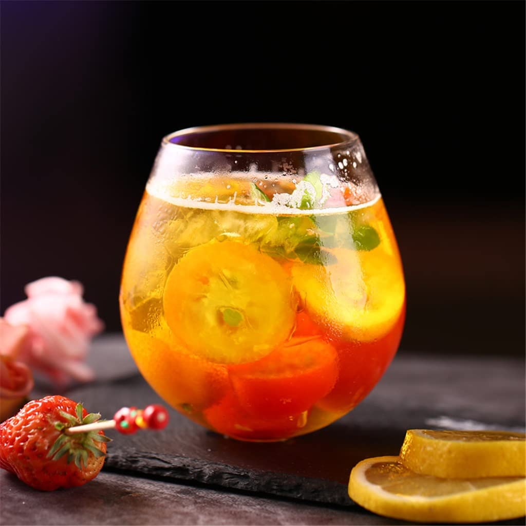 YWMLFZ Spherical Cocktail Glass Transparent Beer Tumbler Glass Cup Bar Party Drinkware Whisky Glasses