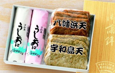 四国松山・市駅前　木村蒲鉾店 本場じゃこ天セット（贈答用化粧箱入り）