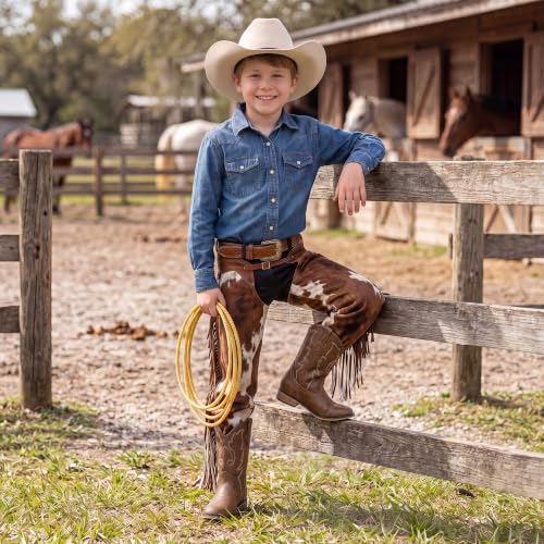 Image of Motasha Girls Cowgirl Boots Unisex-Child Mid Calf Glitter Toddler Cowboy Boot Little Big Kids Western Riding Shoes