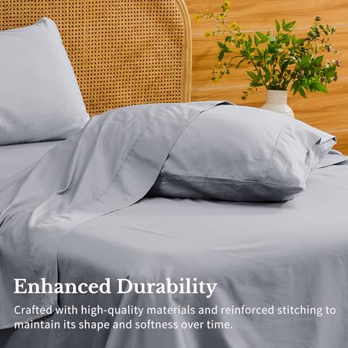 Image of Bedlifes 1000TC Egyptian Cotton Queen Sheets, 4Pcs, 16 inch Deep Pocket | Cooling & Breathable, Ultra Soft, Hotel Comfort, Sateen Weave, OEKO-TEX Certified, Easy-Care Machine Washable