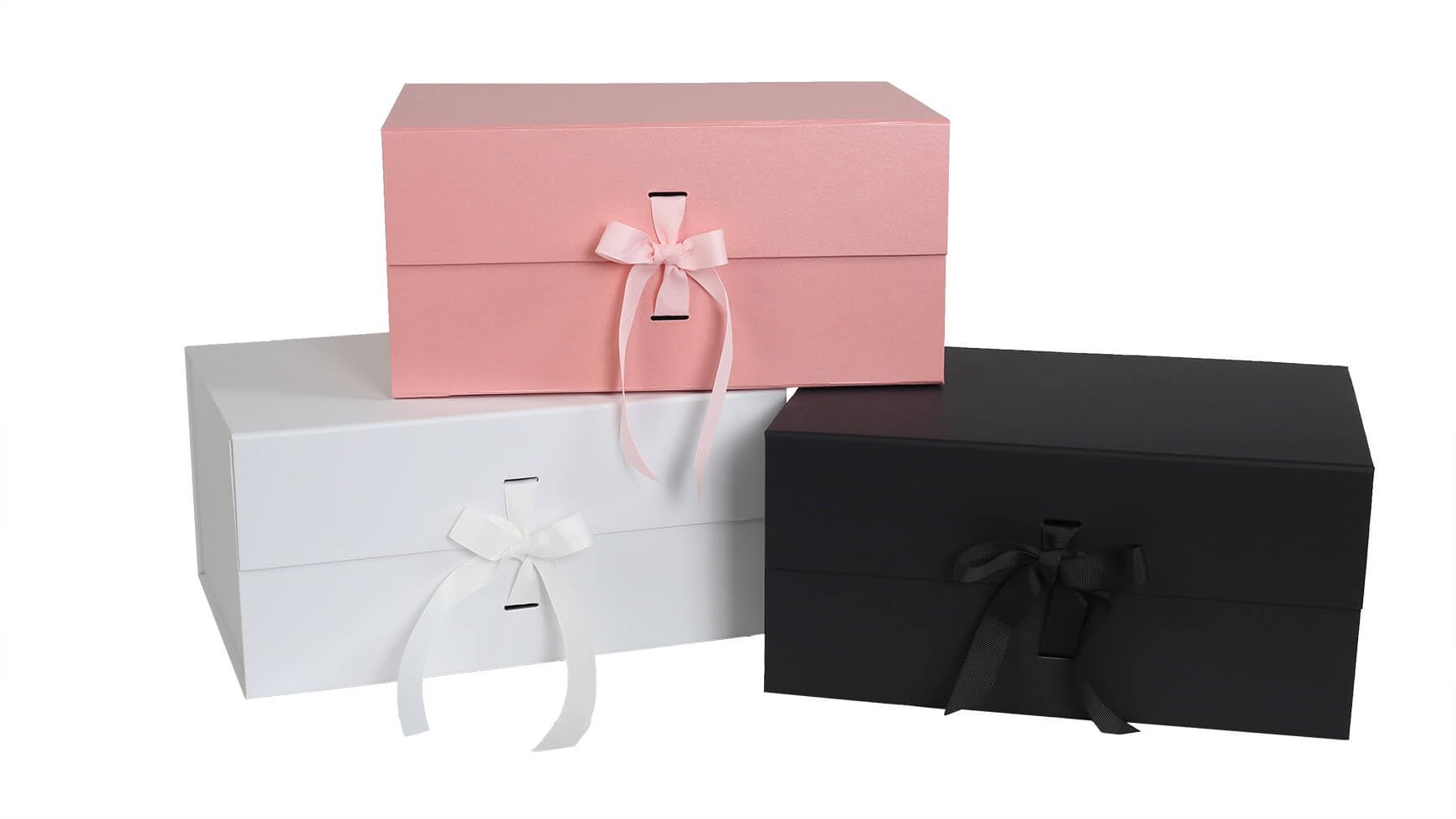 10x Magnetbox Geschenkbox Geschenkkarton "Oxford" 230 x 170 x 70 mm Magnetverschluss 120g/qm Schwarz hochwertige Geschenk-Verpackung