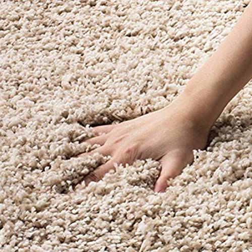 Image of Purav Light 2200 GSM Soft Fluffy Runner Mats (1.33 x 2 ft, Beige)| Durable & Washable Bedside Runner for Bedroom, Mat for Bathroom, Living Room Floor Home Decoration with Anti Skid Backing