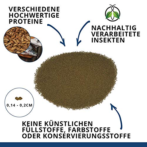 Fluval Bug Bites Fischfutter, mit Insektenlarven, fuer tropische Fische, langsam sinkendes Granulat 1,4-2,0mm, 125g