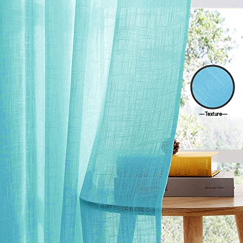 Image of HOMEMONDE Sheer Curtains for Living Room, Bed Room - Transparent Curtain Home Decor