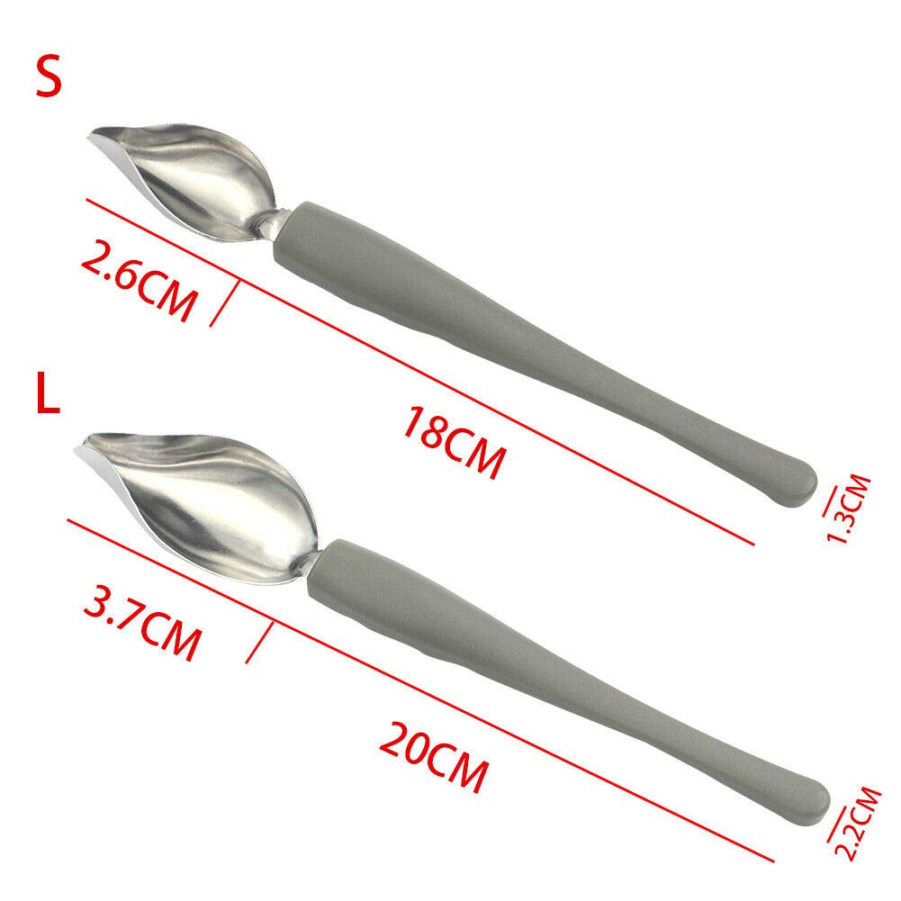 Arte Culinaria a Matita Disegno di Precisione Decorare Spoon Set Multi-Uso dei 2 Pc Chef in Acciaio Inox Chef Culinaria Disegno Cucchiaio della Decorazione della Torta Cuociono L'attrezzo