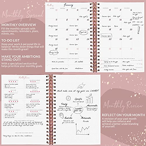 Image of Planberry Large Weekly Planner, Undated Life & Budget, Rose Gold