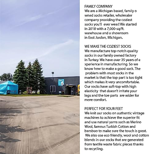 Heavy Wool Socks For Men - Soft, Comfy, Durable Socks, Crew Length, Two tone, Crew Length Wool Socks, Size 8-12.54