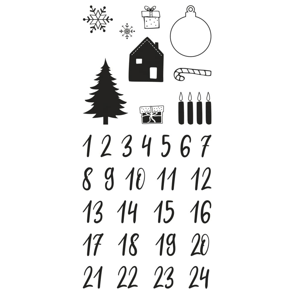 Rayher Clear Stamps Set timbri trasparenti in silicone, tavoletta 102