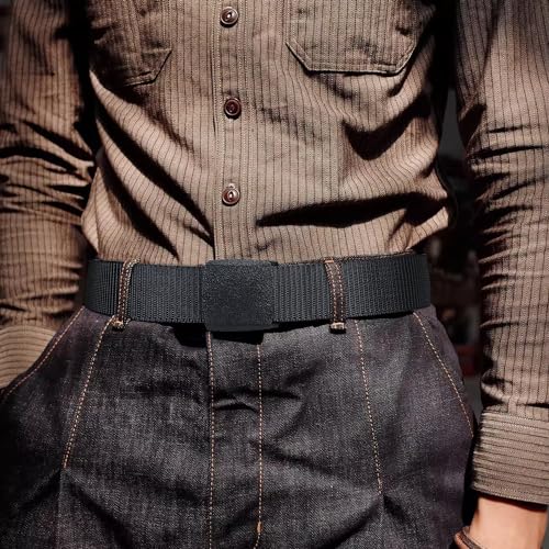 Magiccute 5 Stück Arbeitsgürtel Herren, Unisex Gürtel Nylon Verstellbarer Canvas Gürtel für Damen und Herren, Keine Metallschnalle, Schneller Pass durch die Flughafensicherheit