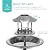 Best Choice Products Solar Outdoor Bird Bath Vintage Resin Pedestal Fountain Decoration for Yard, Garden w/Planter Base, Feeder, Decorative Bird Cage, Fillable Stand - Stone