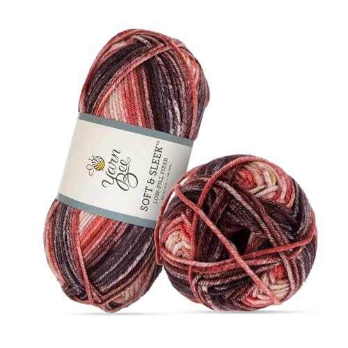 Image of Yarn Bee Medium Yarn for Crocheting & Knitting - Soft Yarn Skein - 186 Yards of 100% Low Pill Acrylic Yarn for Crocheting Blankets, Hats, & More - DIY Handcrafting Accessories