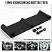 Gasedin Genuine Leather Steering Wheel Cover, Stitch On Wrap for Steering Wheel up to Diameter 15 Inches, DIY Sewing Steering Wheel Protector, Car Accessories (Black, Glossy)