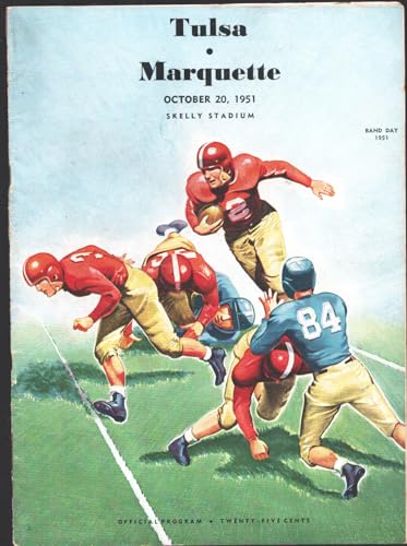 Tulsa Golden Hurricane vs Marquette NCAA Football Game Program 10/20/1951
